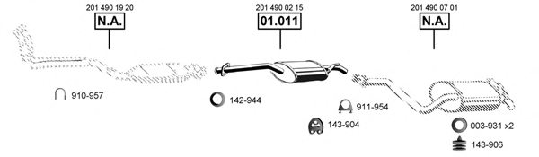 ASMET ME011365 Exhaust System